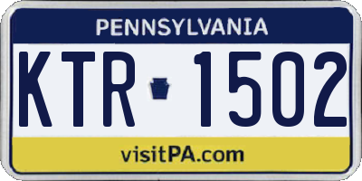 PA license plate KTR1502