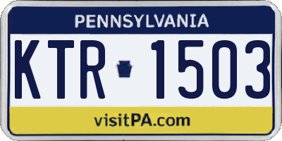 PA license plate KTR1503