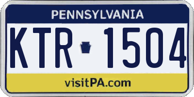 PA license plate KTR1504