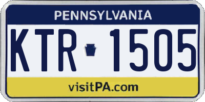 PA license plate KTR1505