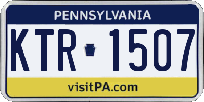 PA license plate KTR1507