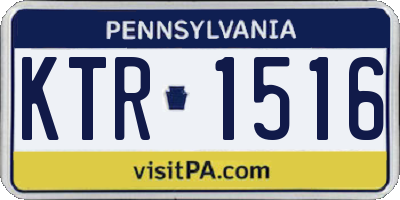 PA license plate KTR1516