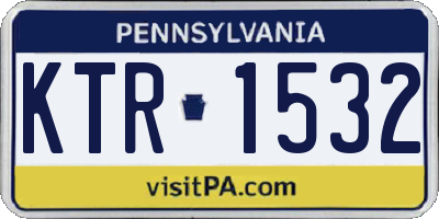 PA license plate KTR1532