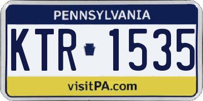 PA license plate KTR1535