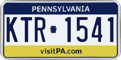 PA license plate KTR1541