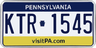 PA license plate KTR1545
