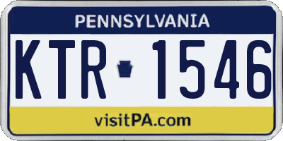 PA license plate KTR1546
