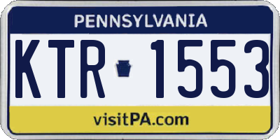 PA license plate KTR1553
