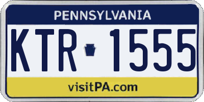 PA license plate KTR1555