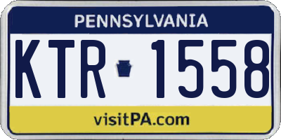 PA license plate KTR1558