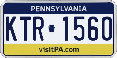 PA license plate KTR1560