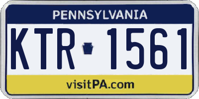PA license plate KTR1561