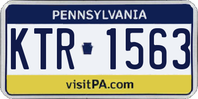 PA license plate KTR1563