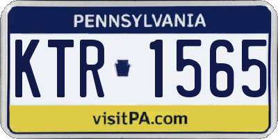 PA license plate KTR1565