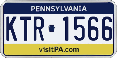 PA license plate KTR1566