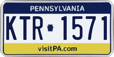 PA license plate KTR1571