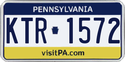 PA license plate KTR1572