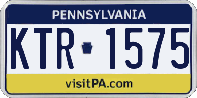 PA license plate KTR1575