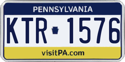 PA license plate KTR1576