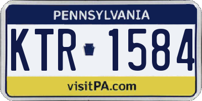 PA license plate KTR1584