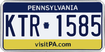 PA license plate KTR1585