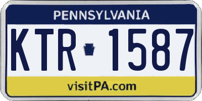 PA license plate KTR1587