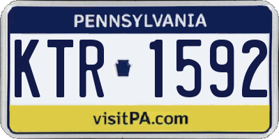 PA license plate KTR1592