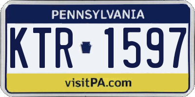 PA license plate KTR1597