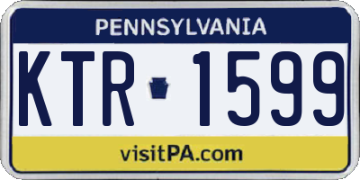 PA license plate KTR1599