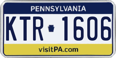 PA license plate KTR1606