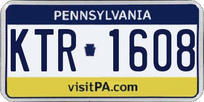 PA license plate KTR1608