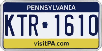 PA license plate KTR1610