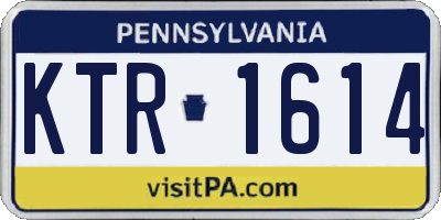 PA license plate KTR1614