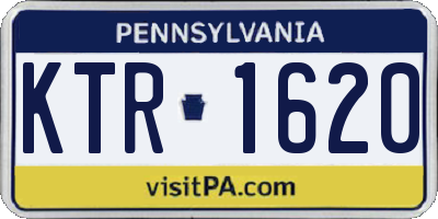 PA license plate KTR1620