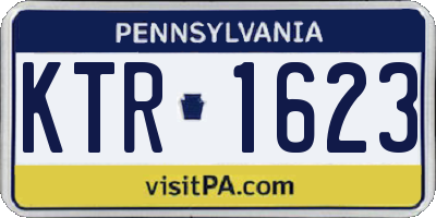 PA license plate KTR1623