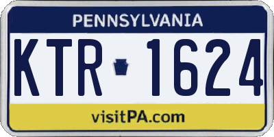 PA license plate KTR1624