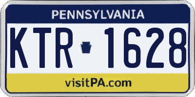 PA license plate KTR1628