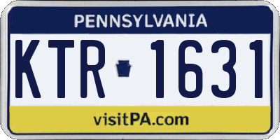 PA license plate KTR1631