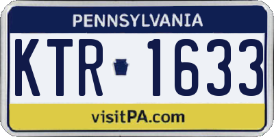 PA license plate KTR1633