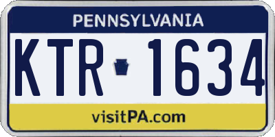 PA license plate KTR1634