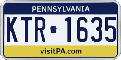 PA license plate KTR1635