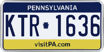 PA license plate KTR1636