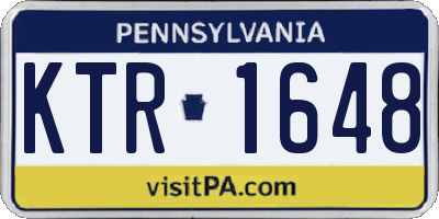 PA license plate KTR1648