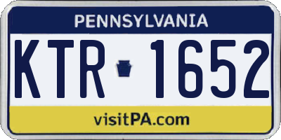 PA license plate KTR1652