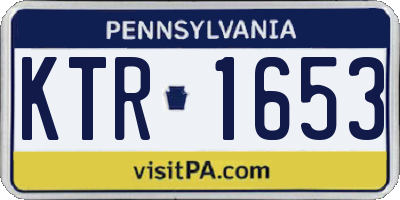 PA license plate KTR1653