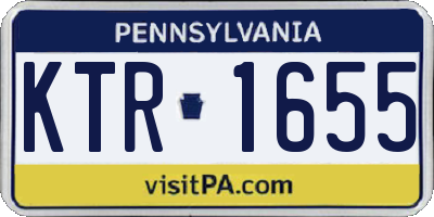 PA license plate KTR1655