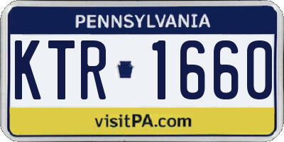 PA license plate KTR1660