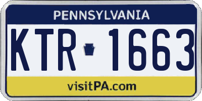 PA license plate KTR1663