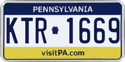 PA license plate KTR1669