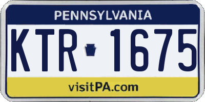 PA license plate KTR1675